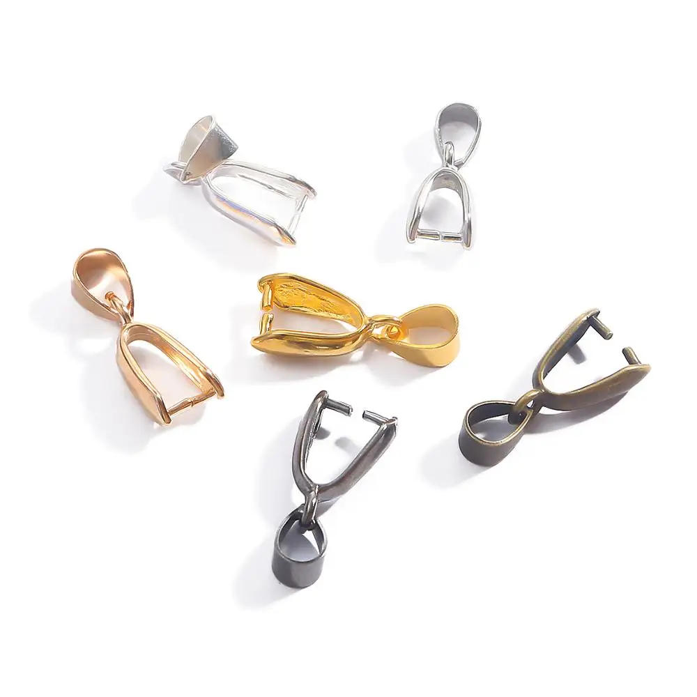 10pcs/lot Melon Seeds Buckle Pendants Clasps Hook Clips Bails Connectors Copper Charm Bail Beads Supplies For Jewelry Making