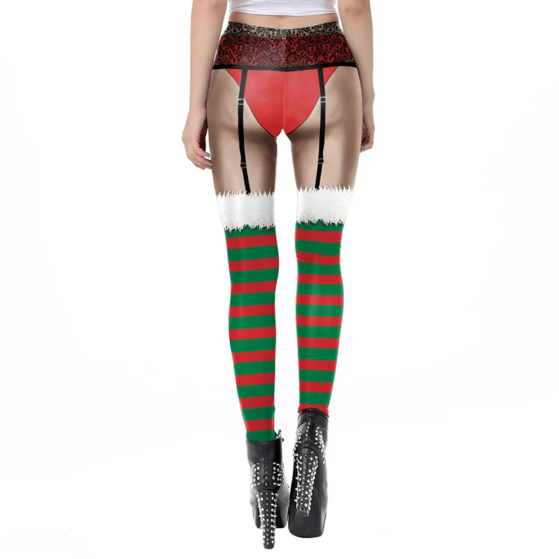 

High Stretch Leggings Female Christmas Halloween Theme Fashion Casual Sexy Funny Suitable For Role-Playing Stage Wear New Print