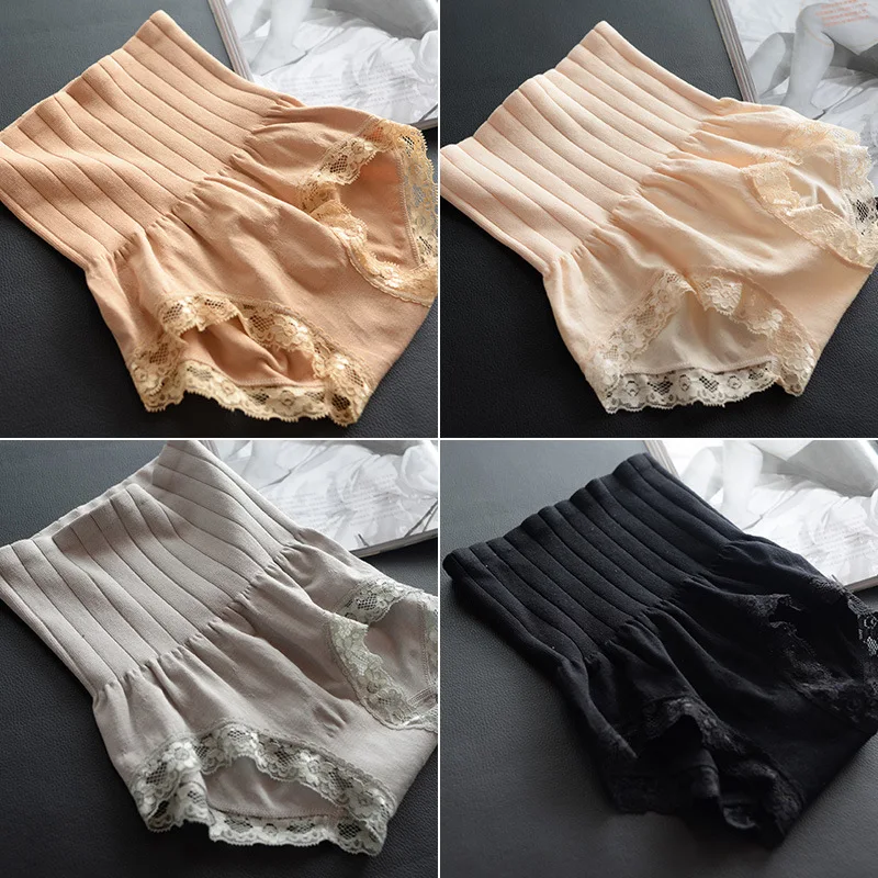 WOMEN'S High-waisted Postpartum Lace Breathable Belly Holding Underwear Plus-sized Sheath Buttock Lifting Seamless Waist String