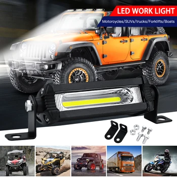 

18W 12V/24V COB Work Light Bulb Spot Beam Bar Car SUV Off Road Driving Fog Lamp