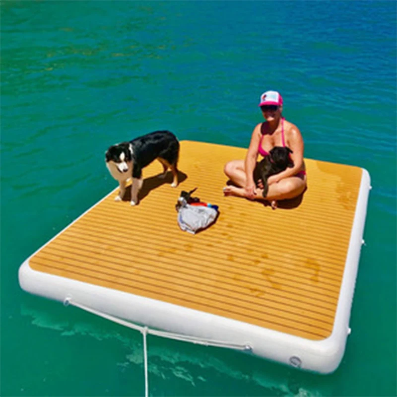 Inflatable Swimming Fishing Dock Drop Stitch Swimming Platform Floating Dock  For Boat River - AliExpress