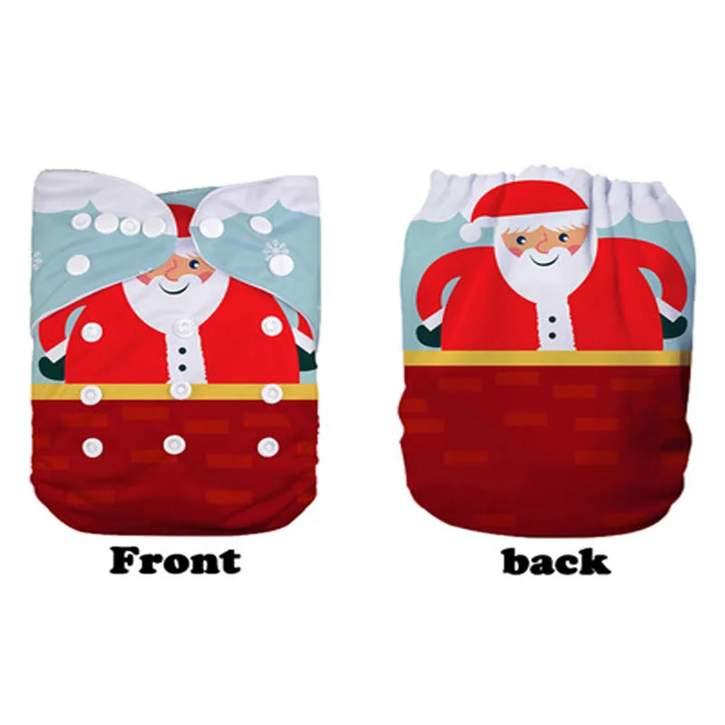 Детский тканевый подгузник с цифровой позицией, рождественские принты, тканевые подгузники, многоразовые и моющиеся, праздничные принты, детские подгузники