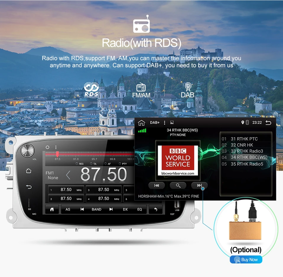 Best uniway ALFKS7071  2G+32G  android 8.1 car dvd for focus ford mondeo ford kuga ford  S-MAX C-MAXcar radio 12