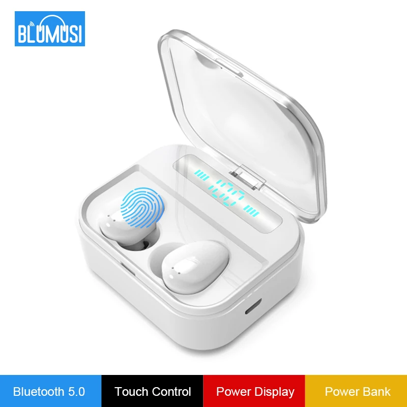 Беспроводные наушники Bluetooth 5 0 TWS Hifi вкладыши с дисплеем мощности внешний