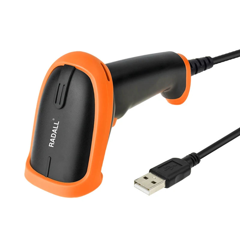 RADALL Wired Bar Code Scanner Handheld 2D Barcode Scanner Usb QR Code for Inventory POS Terminal Barcode Reader RD-S5