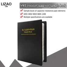 Smd resistor 0201 0402 0603 085 1206 1% muitas variedades resistor capacitor pacote engenheiro profissional componente amostra livro