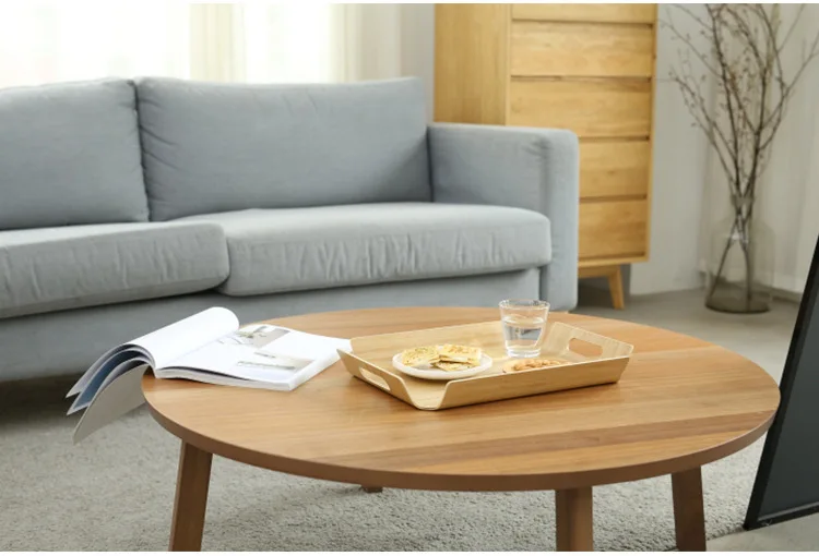 Wood Hotel Restaurant Serving Food Disc Japanese Style Home Bakery Bread Plate Creative Ash Wood Fruit Snack Tray