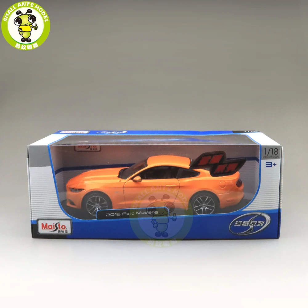 1/18 Ford Mustang GT 5,0 литая модель автомобиля игрушки детские подарки оранжевый