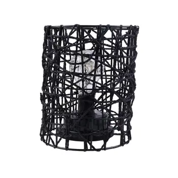 

Iron Art Basket Table Lamp Creative Hollow Reading Night Light for Home Bedroom