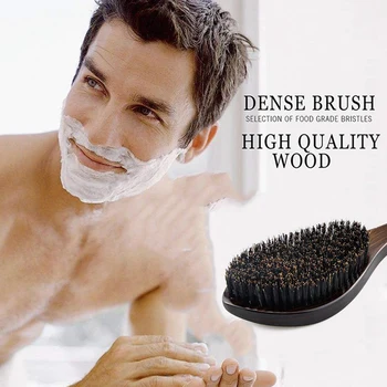 

Hair Brush Hair Cream Unisex Bristle Hair Beard Brush Oil Head Brush Wave Brush- Made with Boar & Nylon Bristles