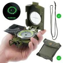 Профессиональный военный Карманный металлический Прицельный компас Клинометр походный кемпинг инструменты для выживания на открытом воздухе
