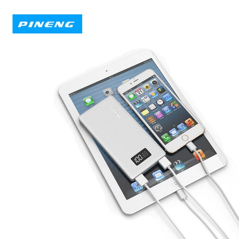 Зарядное устройство для планшета/телефона power bank PINENG-963 качество товаров 10000 мАч CE 3C зарядка тонкий светильник и вес