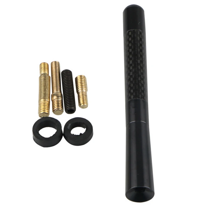 black 12 см карбоновая короткая радиоантенна для Ford Focus Fiesta peugeot Mazda Citroen VW, Opel Astra Skoda Toyota Corolla Автомобильный Стайлинг - Цвет: black