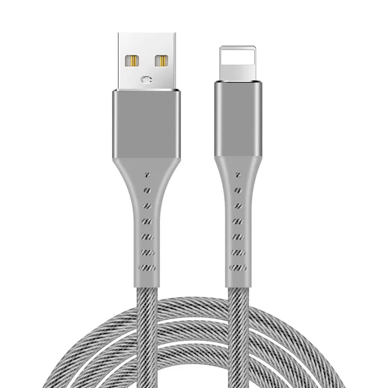 Серый Usb кабель для iphone 11 pro max XS XR X 8 7 6S 6 Pus 5 S plus ipad mini 4 3A Быстрая зарядка для мобильного телефона шнур для передачи данных - Цвет: Серый