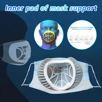 

3D Mask Holder Breathable Mask Support Breathing Assist Help Mask Inner Cushion Bracket Unisex Reusable Wholesale