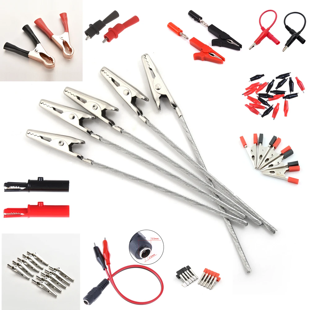 Multi Styles Metal Alligator Clips Power Cable Crocodile Test Clip