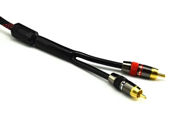 

HIFI Single RCA to Dual RCA Subwoofer audio cable Pure Copper One Sub-2 Splitter Y RCA Cable