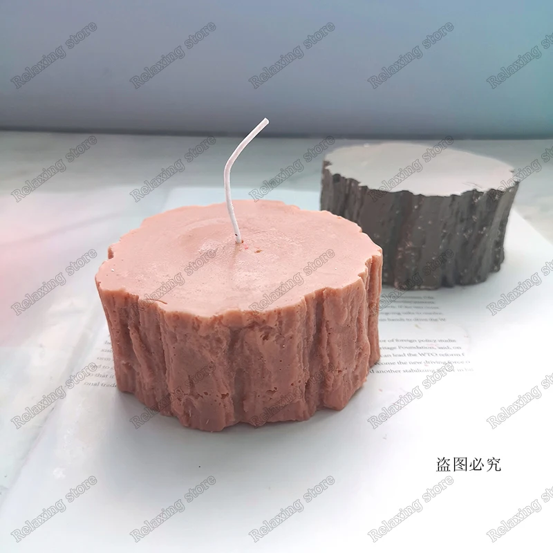 

Creative Stump Fondant Cake Silicone Molds Aroma Candle Mold Big Size Tree Stool Soap Candle Mould