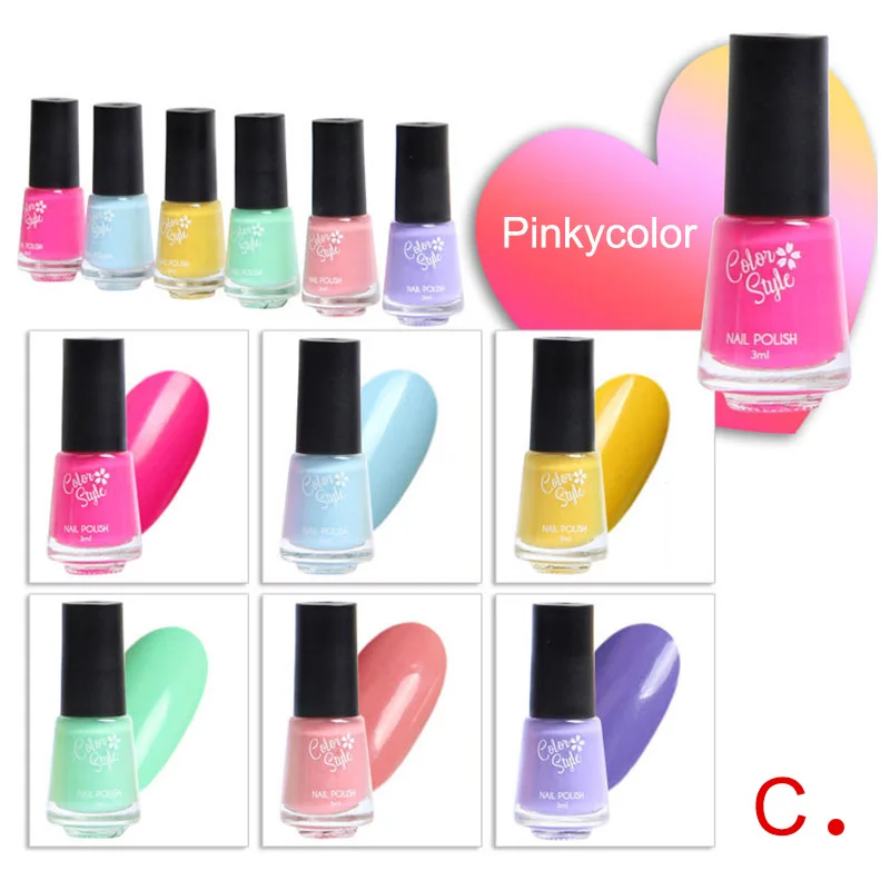 

6pcs Nail Polish Gel Set DIY Art Long Lasting Waterproof Fashion Non-toxic For Women V9-Drop