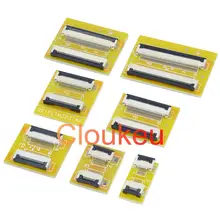 Ffc fpc 0.5 1.0mm cabo plano flexível alongar placa de adaptador de extensão 4p6p8p10p12p14p16p22p26p28p30p32p34p36p40p50p54p60p