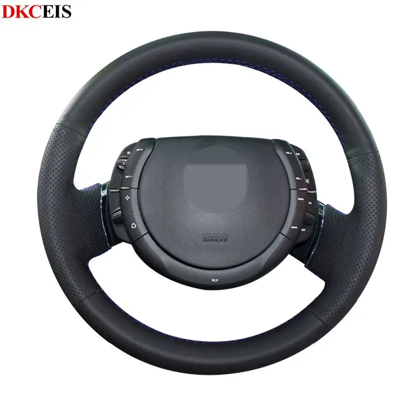 DIY Hand-stitched Black Soft PU Artificial Leather Car Steering Wheel Cover for Citroen Triumph C4 2005-2010 | Автомобили и