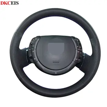 

DIY Hand-stitched Black Soft PU Artificial Leather Car Steering Wheel Cover for Citroen Triumph C4 2005-2010