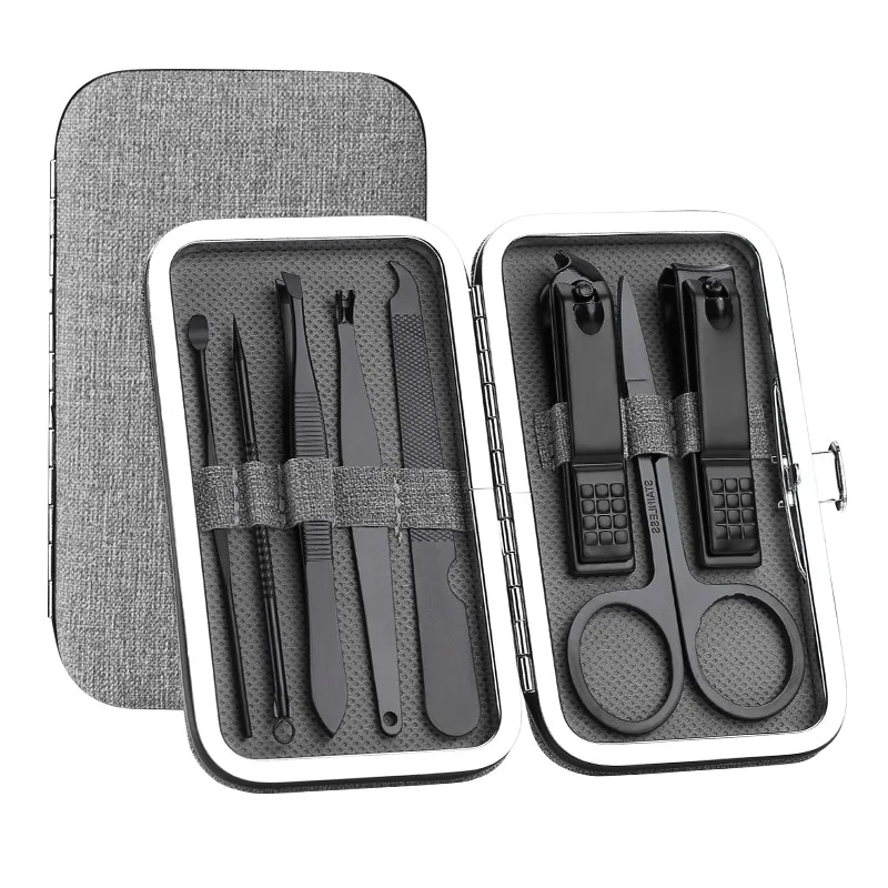 Stainless Steel Nail Scissors Set Household Men And Women Special Nail Clippers Manicure Beauty Tools 8 Piece Portable Household 2