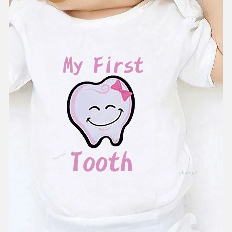 Cotton Bodysuit for Newborns Baby Clothes Newborn Girl Outfit Long Sleeve Toddler Jumpsuit Print First Tooth Baby Girls Clothing Baby Bodysuits are cool