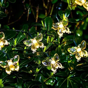 

Solar Butterfly Lights String Led Fairy Lights Garland Butterfly Decoration Outdoor Holiday Garden Waterproof Lights Christ P7J0