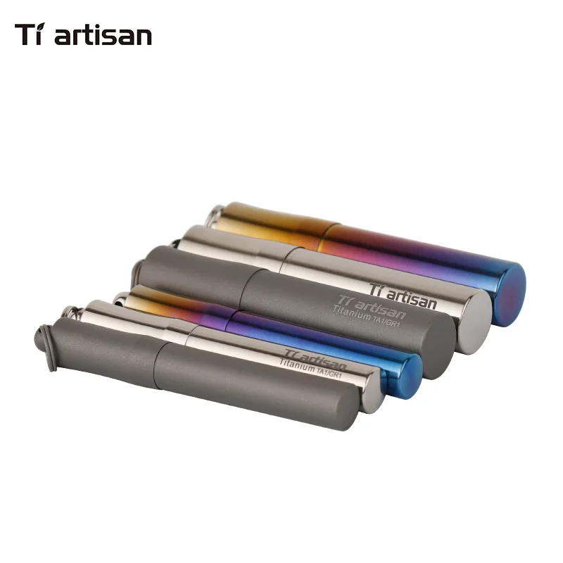 

Tiartisan Outdoor Titanium Medicine Box Compact Titanium Keychain Pill Fob Holder Camping Edc Titanium Waterproof Pill Case
