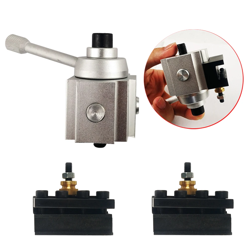 

Aluminum Alloy Quick Change Set Table Lathes Tool Practical Multifunctional Blade Holder Set Post Professional Kit Accessories