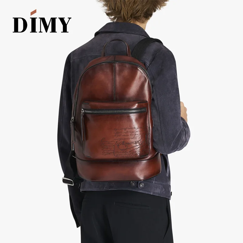 Рюкзак DIMY 2019 новый волнистый модный кожаный рюкзак большая емкость дикая мягкая