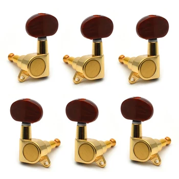 

6pcs Gold Machine Heads Electric Acoustic Guitar String Tuning Pegs Keys Machine Heads Tuners Guitar Parts & Accessories