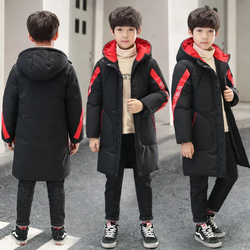 

-30 Degrees Children Clothing 2019 Boy Clothes Warm Winter Down Cotton Jacket Hooded Coat Teenager Thicken Outerwear Kids Parka