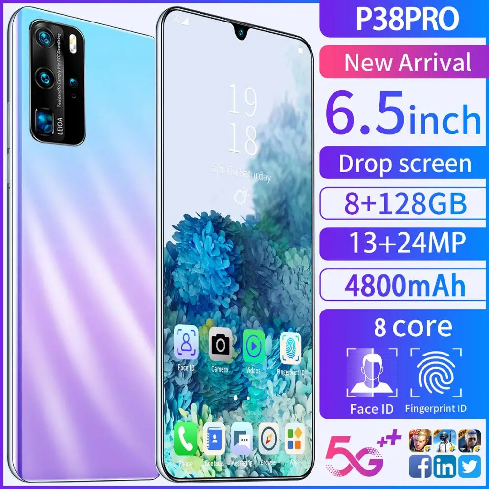 Global Version 6.5 Inch P38 Pro Phone Octa-Core