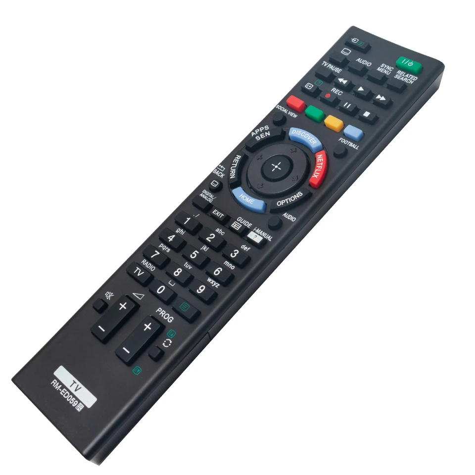 TCNOUMT RM-ED062 Télécommande Compatible avec Sony Bravia LED LCD Smart TV KDL-32R424A KDL-32R430B KDL-32R435B KDL-40R353C KDL-40R483B KDL-46R470A KDL-48R555C KD-49XE7077