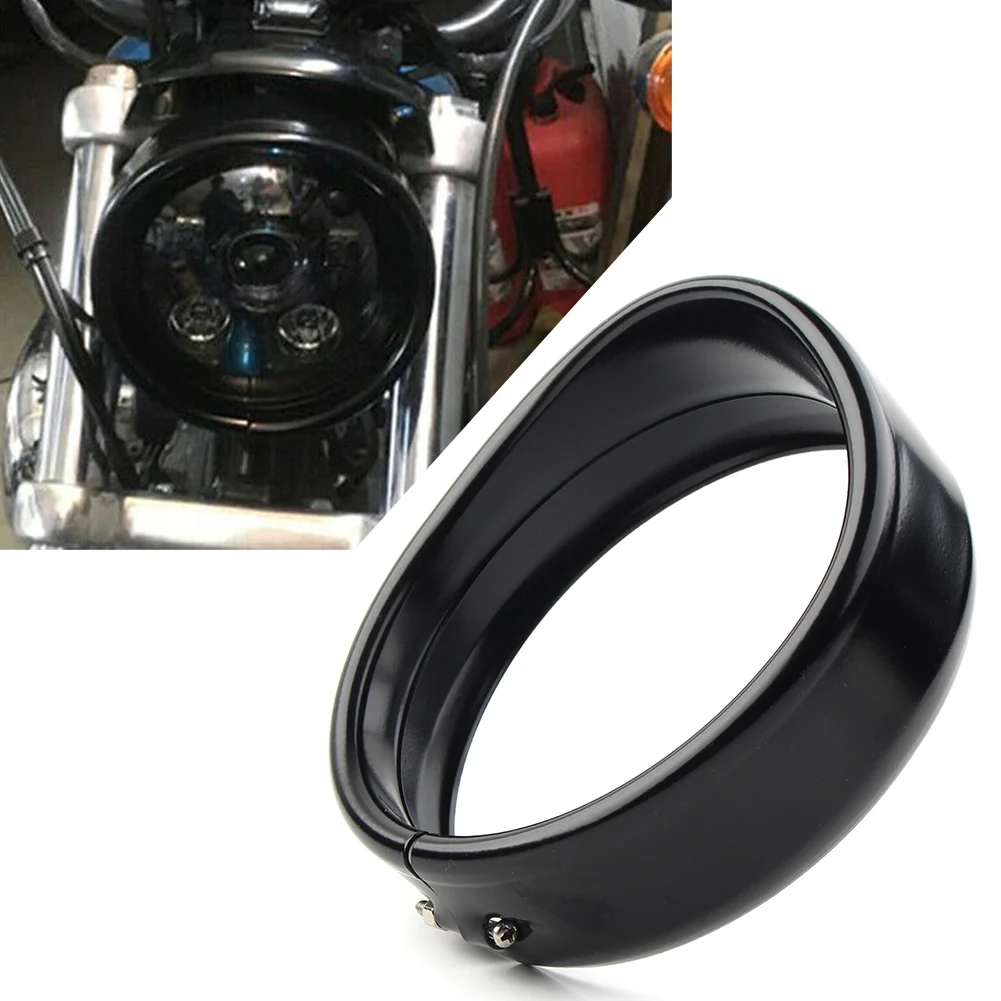 

Черный декоративный козырек для мотоциклетной фары Harley Dyna Street Bob FXDB FXLR FXSE 1994-2020 XL883R XL1200N