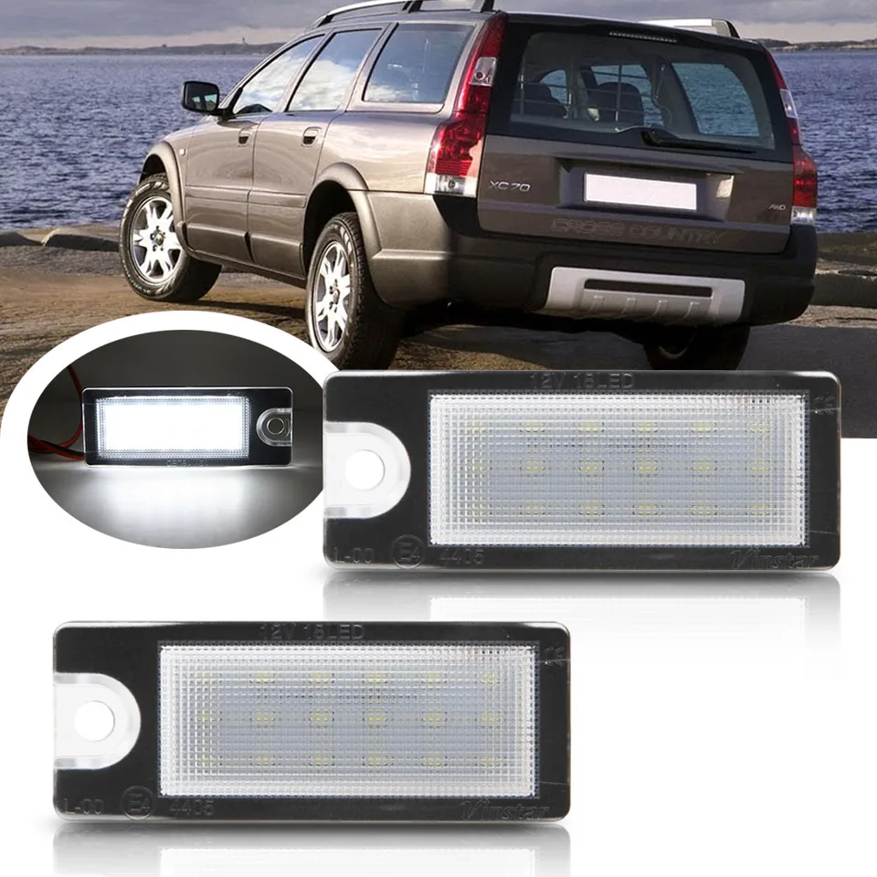 Bombillas Para Luz De Matrícula Trasera De Volvo V70 MK2 (2000-2007) – Color Blanco, Fácil Instalación