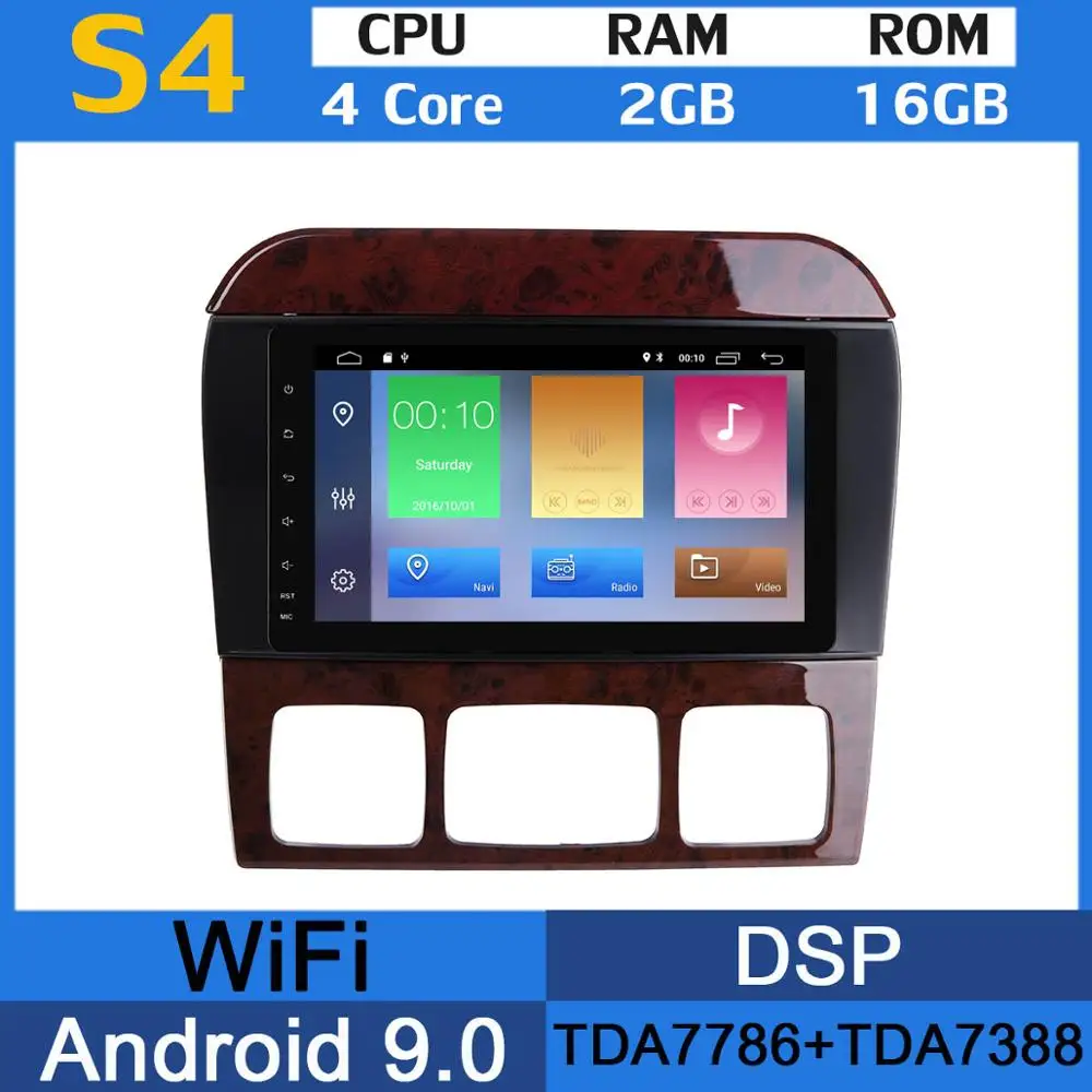 4Core 2G RAM 16G " Android 9,0 4G+ 64G Автомобильный мультимедийный плеер для Mercedes Benz S CL Class W220 W215 CL Class W215 CL600 CL55 радио gps навигация - Цвет: 4Core 2G RAM 16G
