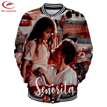 

Shawn Mendes Senorita Baseball Jacket Men's New 3D Casual Baseball Jacket Trend 2019 Men's Fashion Jacket Hip Hop