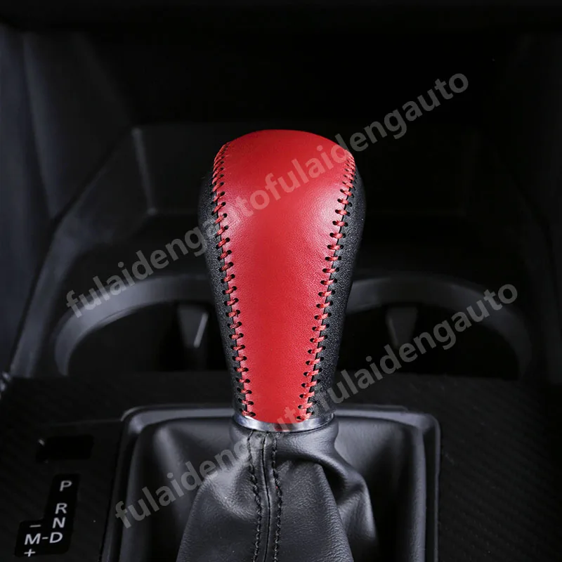 Для Mazda 3 Axela- DIY Красная Нить автоматический кожаный чехол для рычага переключения передач отделка автомобильные аксессуары