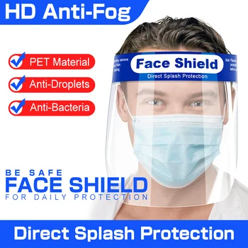 

Face Shield Splash-proof Dust-proof Mask Head-mounted Transparent Protect Mask Adjustable Protective Face Mask Full Face Mask