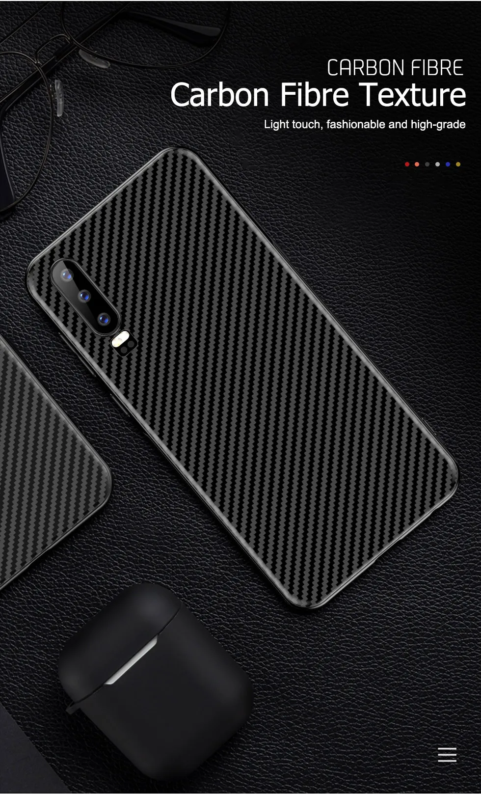 Чехол из углеродного волокна для huawei P20 P30 Lite Pro mate 20 30 Lite Honor Play Y9 Мягкий силиконовый чехол для телефона Ультратонкий черный