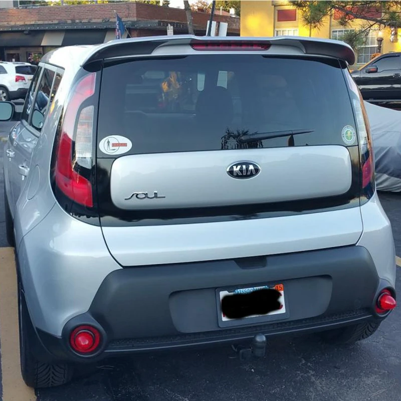Для Kia Soul спойлер 2018 2019 высокое качество абс материал заднее крыло автомобиля