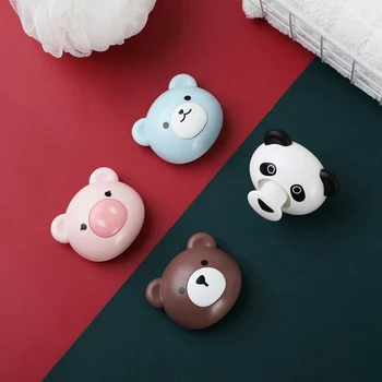 

1 Pc Bear Pig Panda Shaped Funny Decorative Press Hook Multipurpose Sundries Storage Hook Self Adhesive Seamless Wall Hook