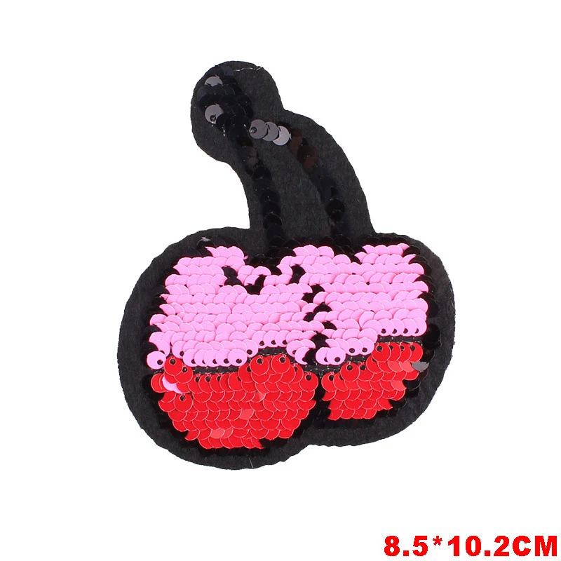 Halloween Iron On Embroidery Patches Cute DIY Creative Badges Hot Transfer Stickers Sew On Clothes Denim Sequin Appliques F - Цвет: 0364