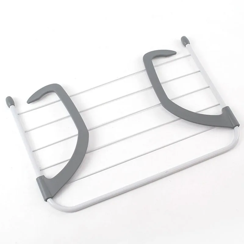

ABUI-Portable Foldable Drying Rack Clothes Punch Free Hanger Winter Heating Radiator Balcony Clothes Hanger 52X16X34.5Cm