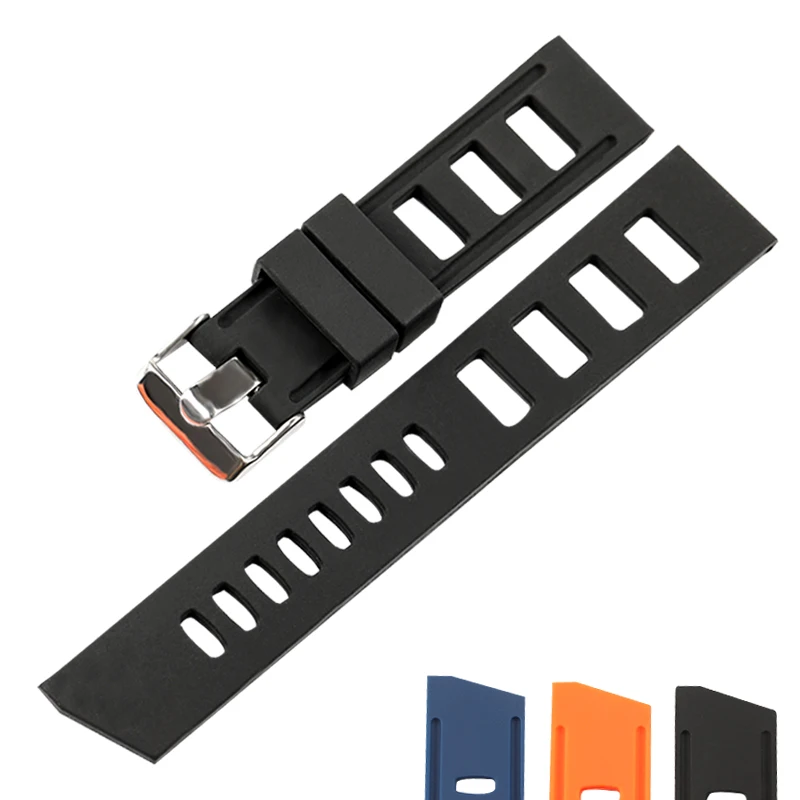 

Orange 20MM 22MM Men's Army Style Watch Rubber Watch Strap Sweat-proof Waterproof Silica Gel Diving Watch Bracelet diving rubber