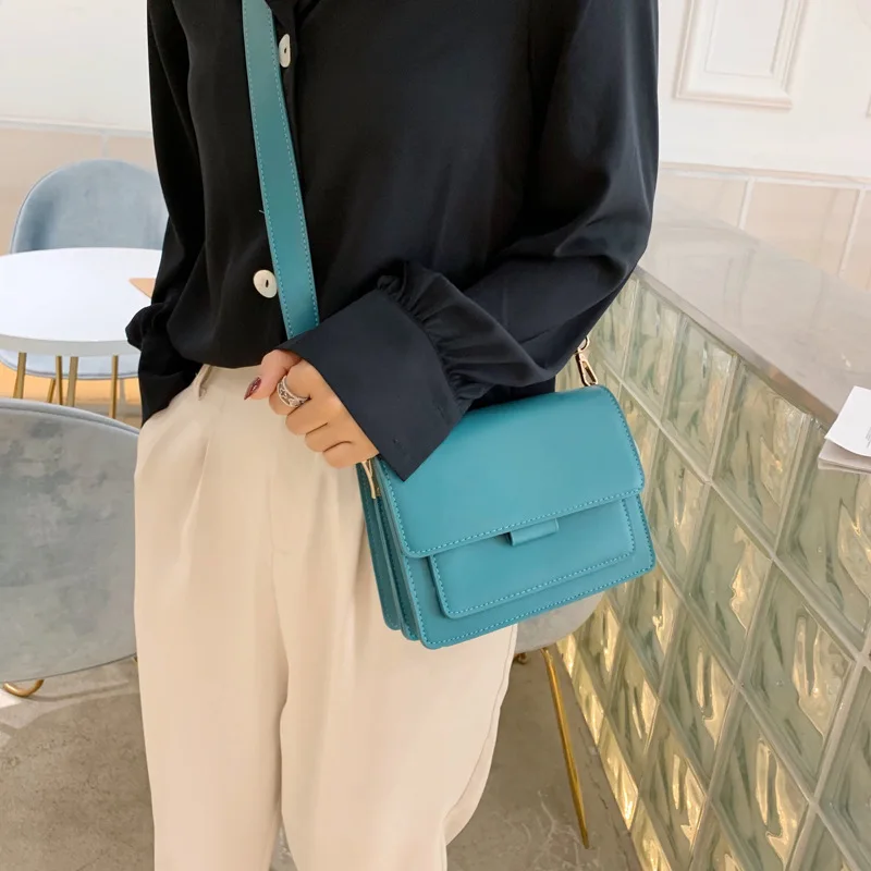 

Retro Pu Leather Crossbody Bag Casual Solid Color Small Flap Bags Women Shoulder Bags For Ladies Fashion Shoulder Messenger Bag