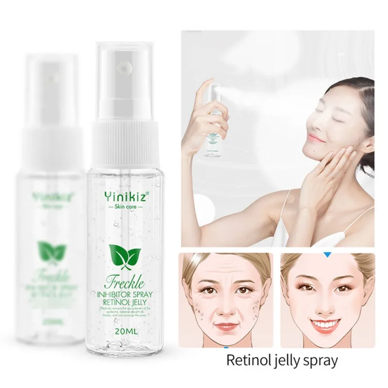 YINIKIZ Freckle Removal Serum Moisturizing Lightening Pigment Brighten Skin Color Anti-aging Spray Bright White Pigment SkinCare